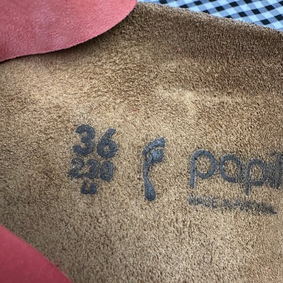 Birkenstock Papillo Lola Orange Red Cross Wedge Summer Sandals EU 36 / Women's 5 - Picture 4 of 5